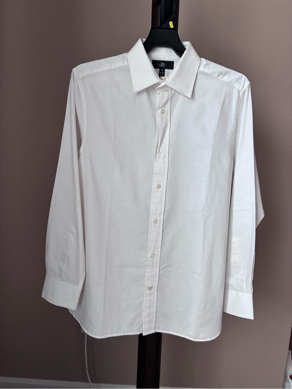 Banana Republic White Men's Long-Sleeve Dress Shirt
